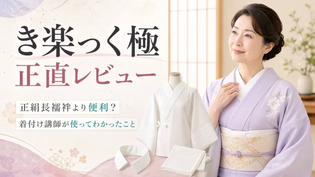 き楽っく極を着用した着付け講師と正絹長襦袢を比較した正直レビュー