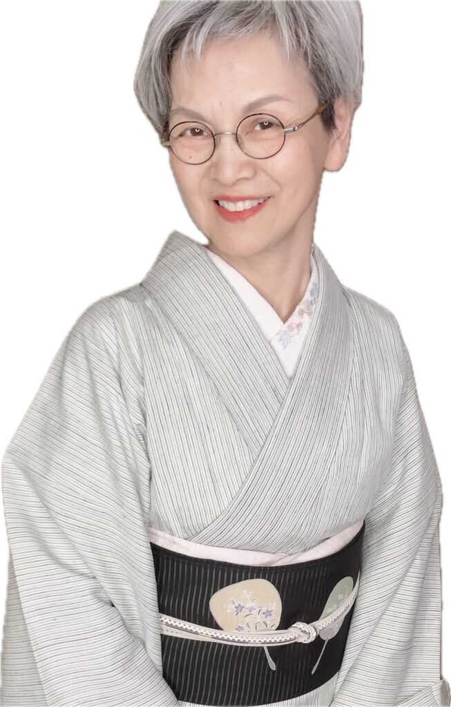 結城縮に夏帯