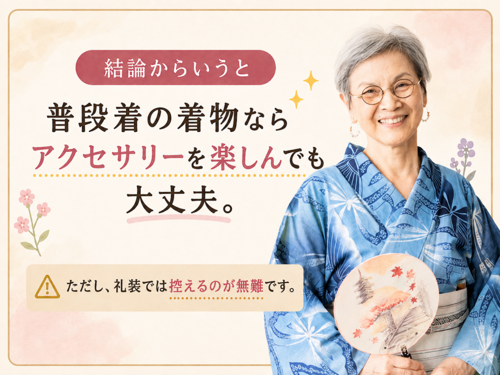シニアにも浴衣ならイヤリングは大丈夫ですよ