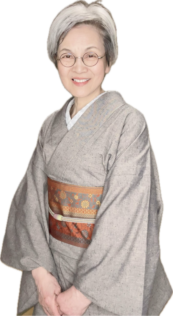 綿着物に博多帯で秋コーデ