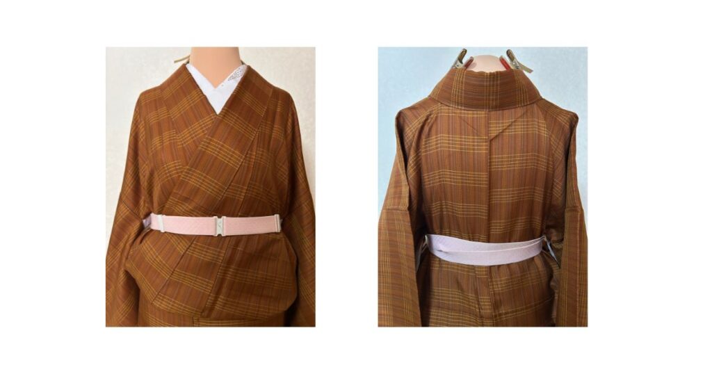 コーリン和装じめを使って着物を固定