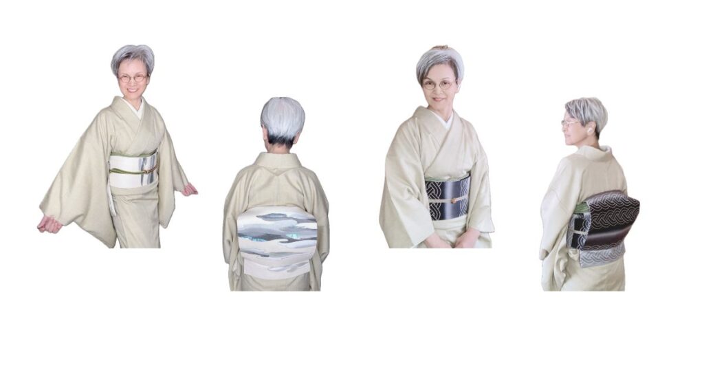 帯と小物を変えるだけで華やかな明るい印象になりました