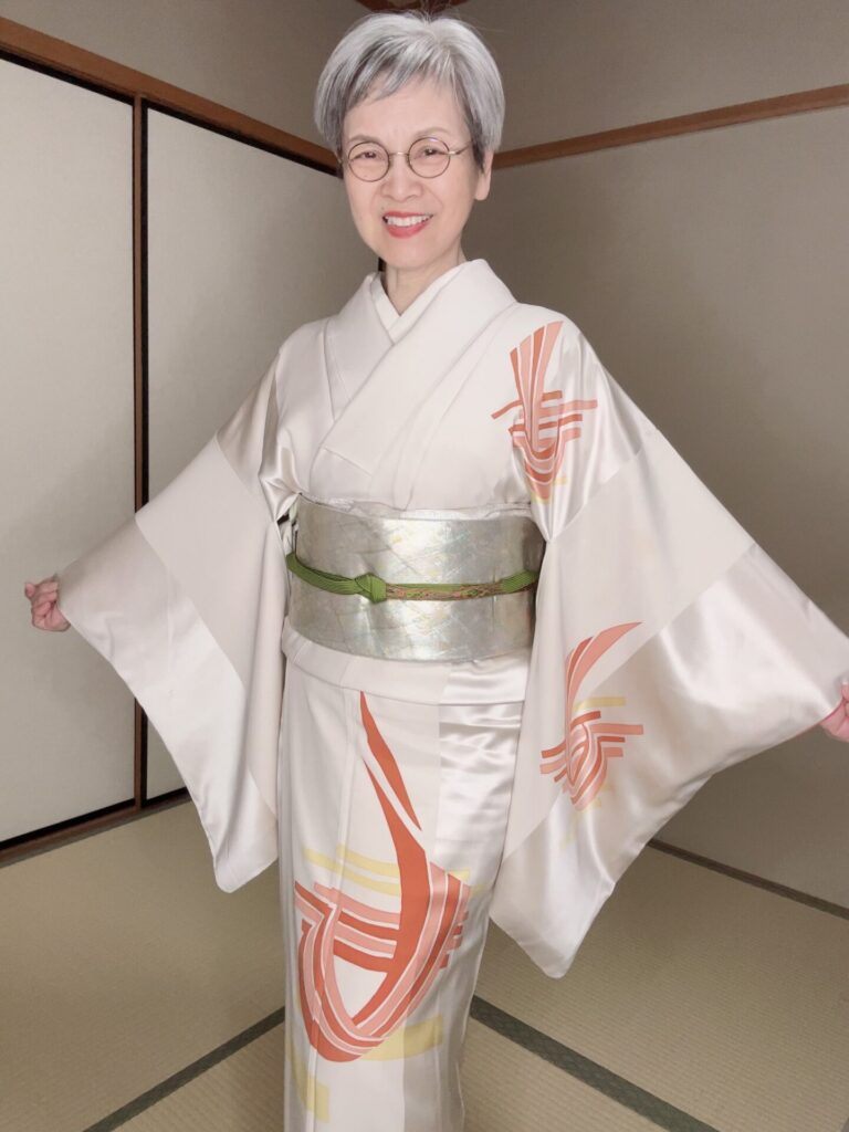 姉の嫁入り道具の付下げを70代の私が纏い時を超えて輝いた特別なコーディネート。