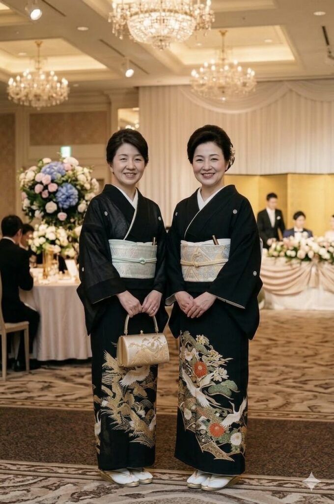 絽の留袖と袷の留袖の比較写真例