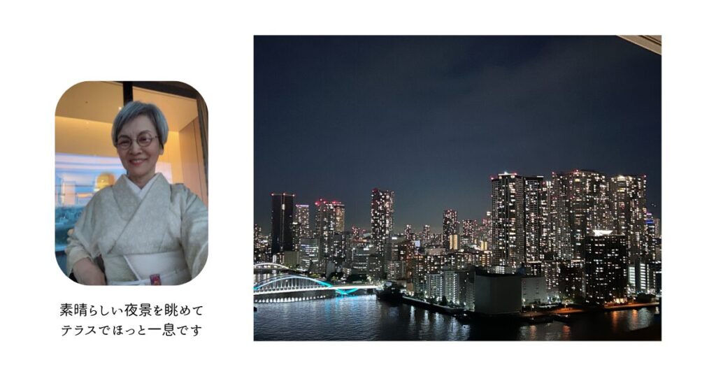 目の前に広がる素晴らしい夜景