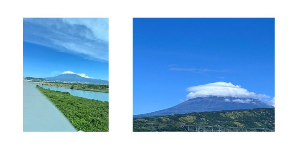 晴天に恵まれ日本一の富士山をパチリ