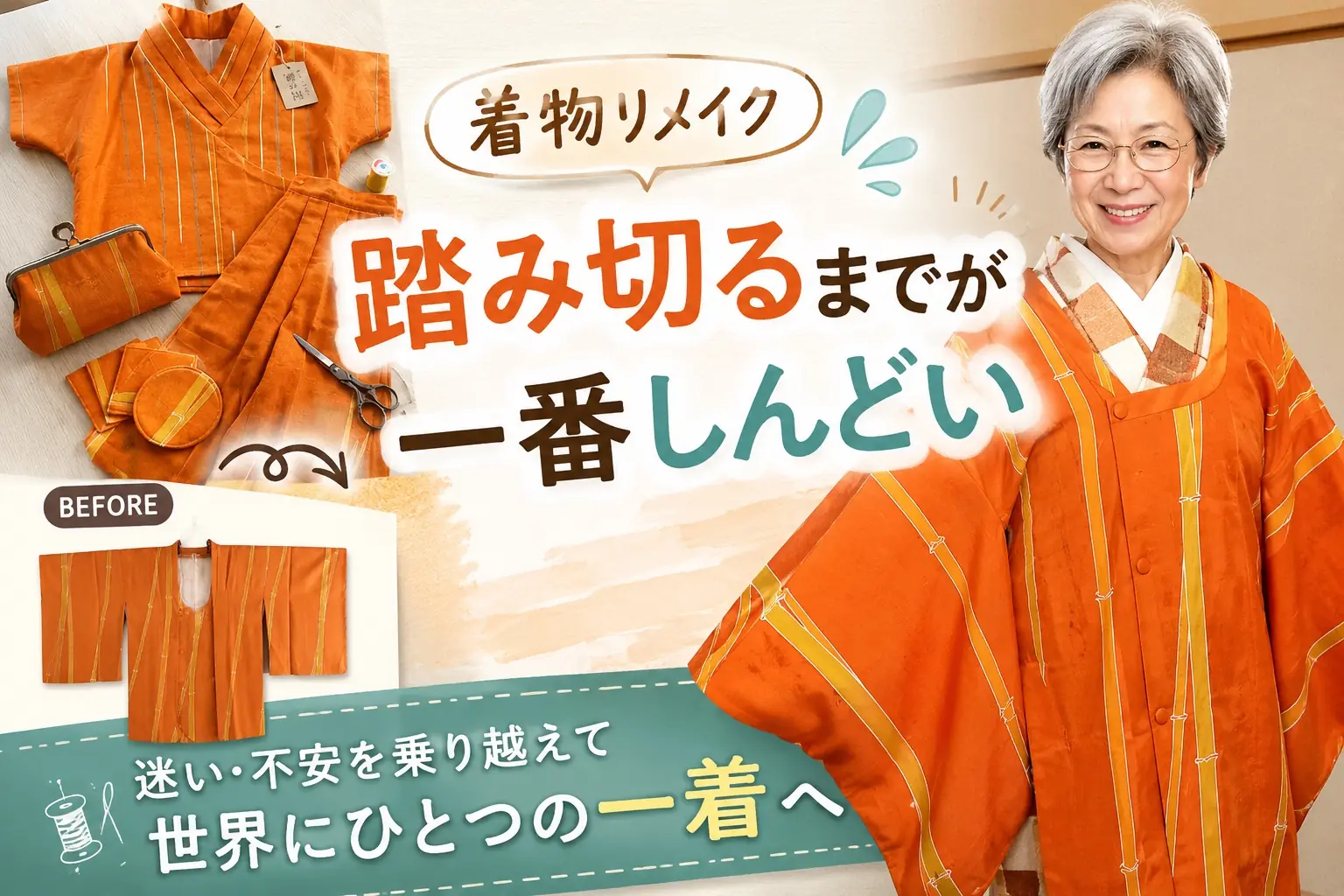 着物リメイク、踏み切るまでが一番しんどい