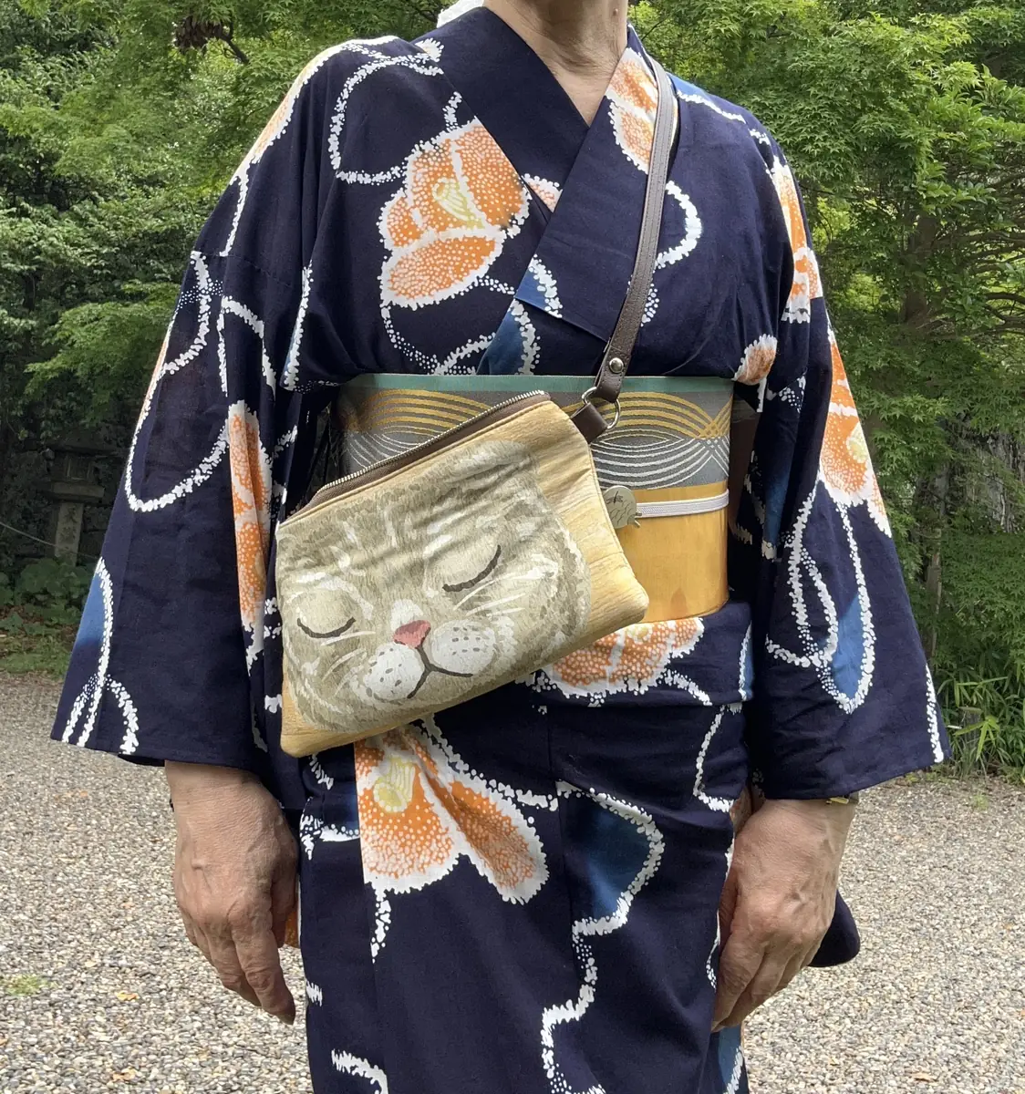 帯まわりと猫のポシェット