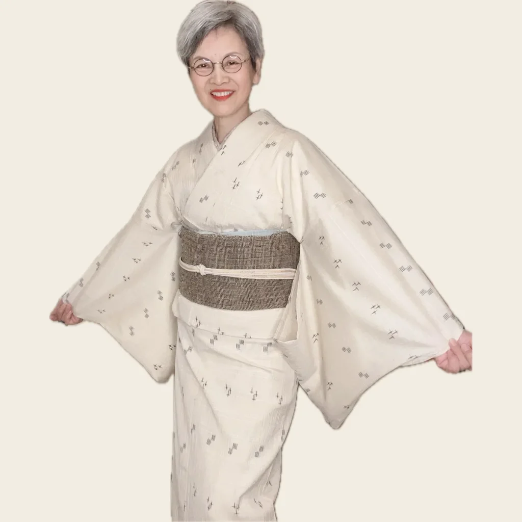 長井縮にからむしの帯