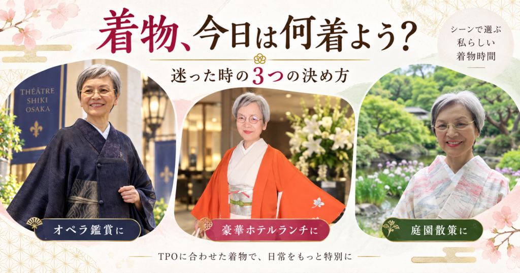 【「着物、今日は何着よう?」——迷った時の3つの決め方】