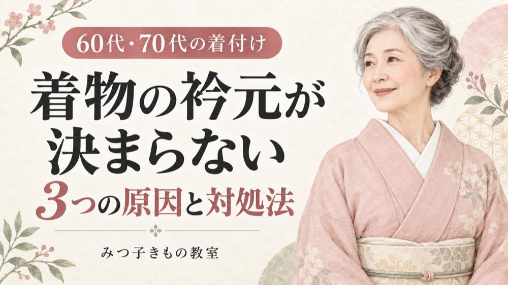 【60代・70代の着付け】着物の衿元が決まらない3つの原因と対処法